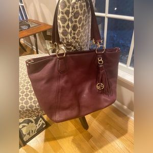 Michael Kors Burgundy Leather Purse